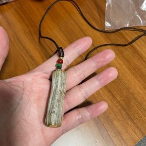 New handmade natural wood pendant necklace